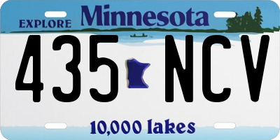 MN license plate 435NCV