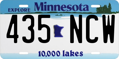 MN license plate 435NCW