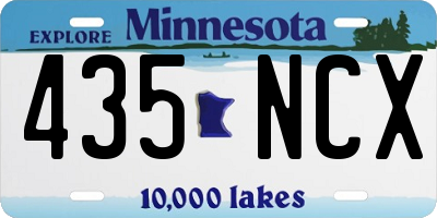 MN license plate 435NCX