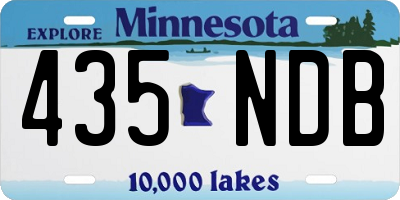 MN license plate 435NDB