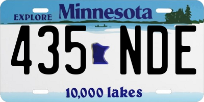 MN license plate 435NDE