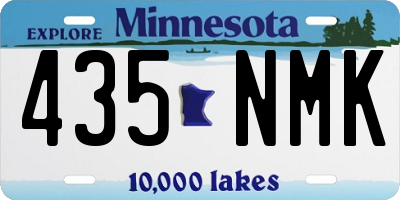 MN license plate 435NMK