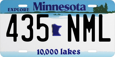 MN license plate 435NML