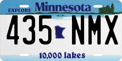 MN license plate 435NMX