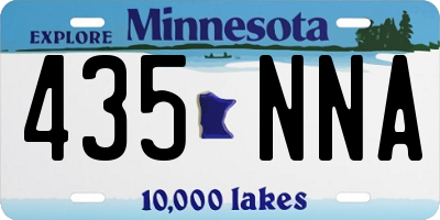 MN license plate 435NNA