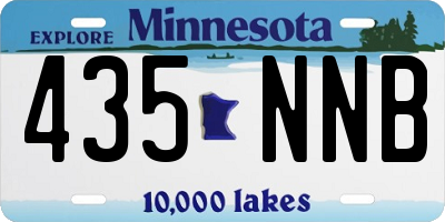 MN license plate 435NNB