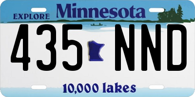 MN license plate 435NND