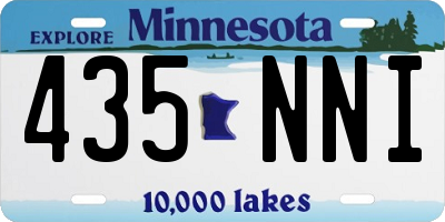 MN license plate 435NNI
