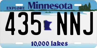 MN license plate 435NNJ