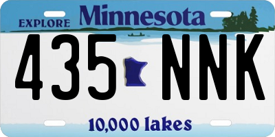 MN license plate 435NNK