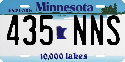 MN license plate 435NNS