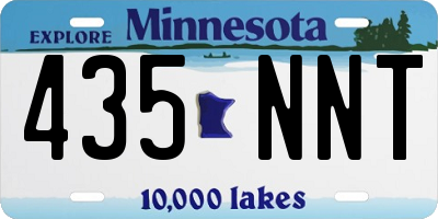 MN license plate 435NNT