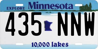 MN license plate 435NNW