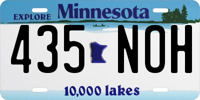 MN license plate 435NOH