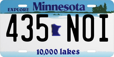 MN license plate 435NOI