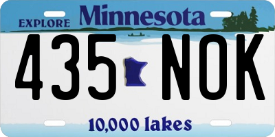 MN license plate 435NOK