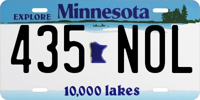 MN license plate 435NOL