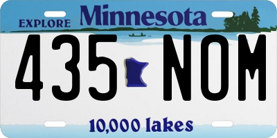 MN license plate 435NOM