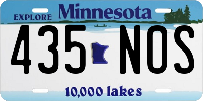 MN license plate 435NOS