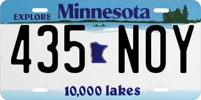 MN license plate 435NOY