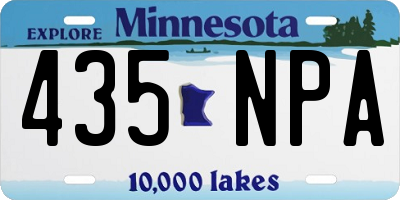 MN license plate 435NPA