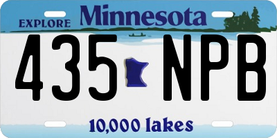 MN license plate 435NPB