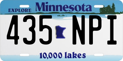 MN license plate 435NPI