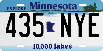 MN license plate 435NYE