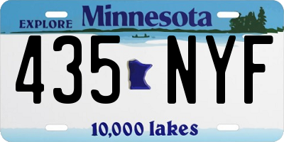 MN license plate 435NYF