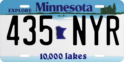 MN license plate 435NYR