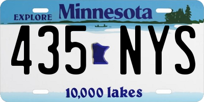 MN license plate 435NYS