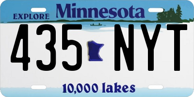 MN license plate 435NYT