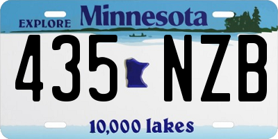 MN license plate 435NZB