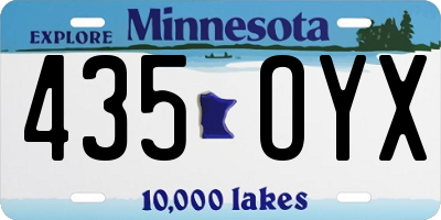 MN license plate 435OYX