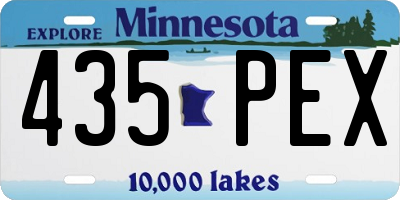MN license plate 435PEX