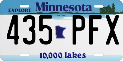 MN license plate 435PFX