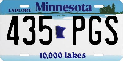 MN license plate 435PGS
