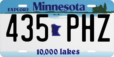 MN license plate 435PHZ