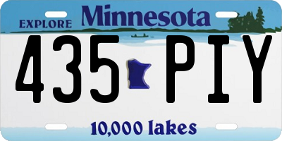 MN license plate 435PIY