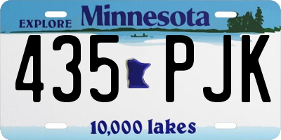 MN license plate 435PJK