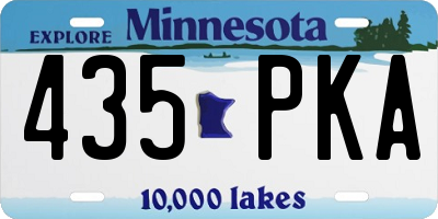 MN license plate 435PKA