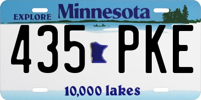 MN license plate 435PKE