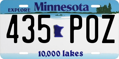 MN license plate 435POZ