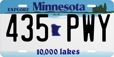 MN license plate 435PWY