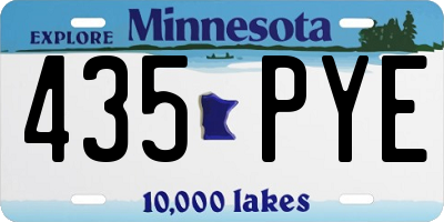 MN license plate 435PYE