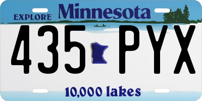 MN license plate 435PYX