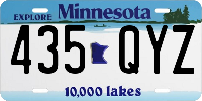 MN license plate 435QYZ