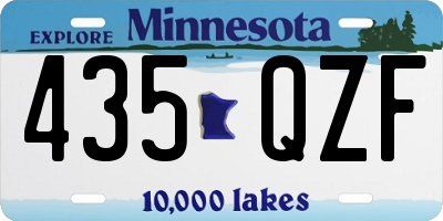 MN license plate 435QZF