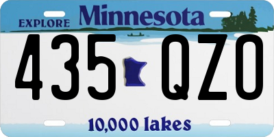MN license plate 435QZO