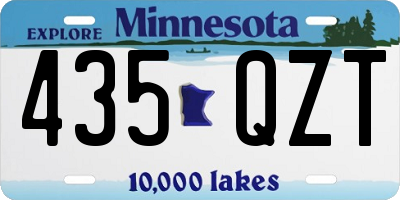 MN license plate 435QZT